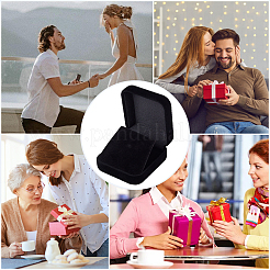 Square Velvet Bangle Storage Boxes with Black Inside&nbsp;CON-WH20010-03C