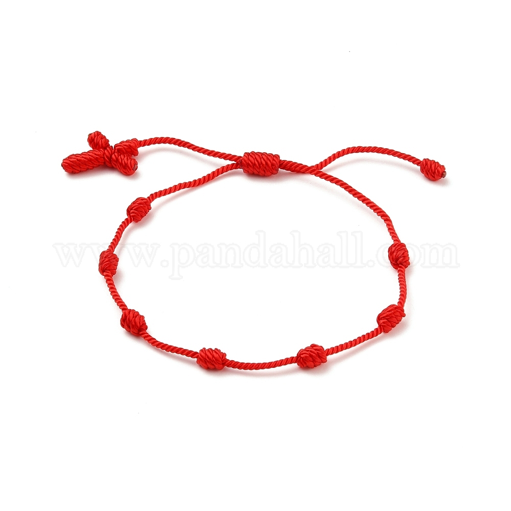 Wholesale Adjustable Nylon Thread Braided Anklets - Pandahall.com