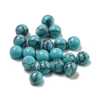 Dyed Handmade Synthetic Turquoise Cabochons&nbsp;G-B070-19B-1