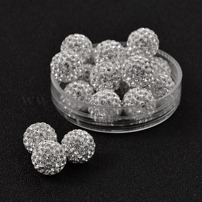 Polymer Clay Rhinestone Beads&nbsp;RB-H258-HD10mm-001-1