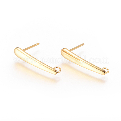 Ion Plating(IP) 304 Stainless Steel Ear Stud Components&nbsp;STAS-I120-18B-G-1