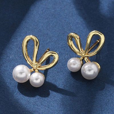 Brass Stud Earrings&nbsp;EJEW-F359-05G-1
