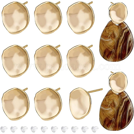 12Pcs Brass Stud Earring Findings KK-BC0008-34-1