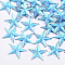 Plastic Cabochons, Star, Sky Blue, 13x14x1.5mm, about 2000pcs/bag