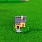 Resin House Display Decoration, Micro Landscape Garden Decorations, Sandy Brown, 31x32x29mm