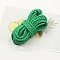 Braided PU Leather Cords, Round, Sea Green, 4mm, about 2.19 Yards(2m)/Bundle