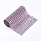 Plastic 24 Rows Rhinestone Mesh Wrap Roll, Cake Wedding Decoration, Plum, 90.5~91.5x11.8cm, about 4mm in diameter, 1yard/roll