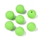 Food Grade Eco-Friendly Silicone Beads, Round, Lawn Green, 8~10mm, Hole: 1~2mm