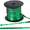 1Roll Plastic Paillette/Sequins Chain Rolls, AB Color, Green, 6mm, 1roll/set