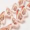 Natural Shell Beads Strands, Triangle, PeachPuff, 43~64x20~30x7~10mm, Hole: 1mm