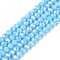 Electroplate Glass Beads Strands, Opaque Solid Color, AB Color Plated, Faceted, Rondelle, Light Sky Blue, 3.5~3.8x3mm, Hole: 0.4mm, about 105~110pcs/strand, 29~31cm
