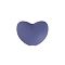 Silicone Beads, DIY Nursing Necklaces Making, Heart, Slate Blue, 17x20mm