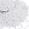 Baking Paint Glass Seed Beads, Round Hole, Peanut, Snow, 3.5x6x3.5mm, Hole: 0.9mm, about 3750pcs/pound