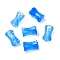 Transparent Acrylic Beads Gradient Effect, Bamboo Joint, Deep Sky Blue, 12.5x7.5mm, Hole: 1.8mm, 1020pcs/500g