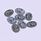 Resin Cameo Lady Head Cabochons, Oval, Gray, 17x12.5x3.5mm