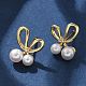 Brass Stud Earrings&nbsp;EJEW-F359-05G-1