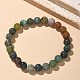 Natural Indian Agate Bead Stretch Bracelets&nbsp;BJEW-K212-B-010-2