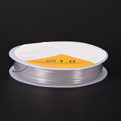 Round Crystal Elastic Stretch Thread, for Bracelets Gemstone Jewelry Making Beading Craft, Clear, 1mm, about 4.3 yards(4m)/roll