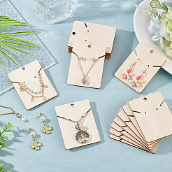 Wood Earring Display Card with Hanging Hole&nbsp;DIY-WH0320-20F