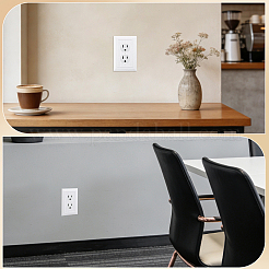Plastic Receptacle Outlet Wall Plate&nbsp;AJEW-WH0912-10A