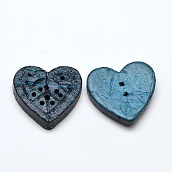 Heart Coconut 2 Holes Sewing Buttons&nbsp;BUTT-O008-30A
