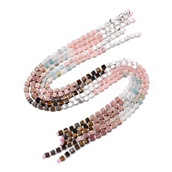 Natural Howlite & Pink Opal & Flower Amazonite & Rhodonite & Tiger Eye Beads Strands&nbsp;G-H333-03A
