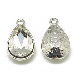 Alloy Glass Pendants&nbsp;PALLOY-T028-10x14mm-01