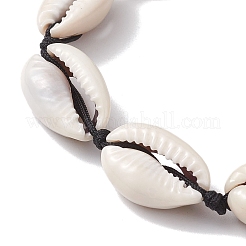 3Pcs 3 Colors Natural Shell Braided Bead Bracelets Set&nbsp;BJEW-JB10111