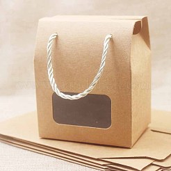 Foldable Creative Kraft Paper Box&nbsp;CON-WH0077-05