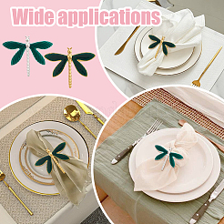 12Pcs 2 Colors Alloy Enamel Napkin Rings&nbsp;AJEW-GO0004-24