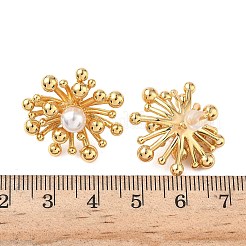 Brass Flower Stud Earrings&nbsp;EJEW-D337-06G