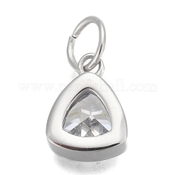304 Stainless Steel Cubic Zirconia Pendant&nbsp;X-ZIRC-P080-B09