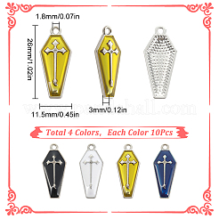 40Pcs 4 Colors Alloy Enamel Pendants&nbsp;ENAM-SC0003-79