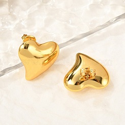304 Stainless Steel Heart Stud Earrings&nbsp;EJEW-Q011-04G