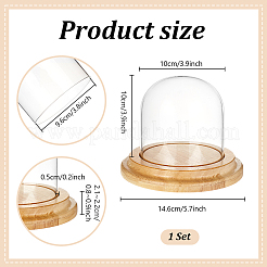 Clear Glass Cloche Dome Display Cases&nbsp;DIY-PH0028-89B