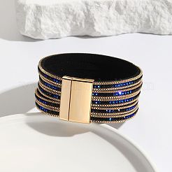 PU Leather Rhinestone Multi-strand Bracelets&nbsp;WGEB3AF-01