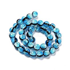 Handmade Silver Foil Glass Beads&nbsp;LAMP-A001-G03-10mm