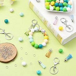 DIY Beaded Phone Charms Straps Keychain Making Kit&nbsp;DIY-FS0005-39A