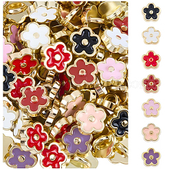 140Pcs 7 Colors Alloy Enamel Buttons&nbsp;FIND-GF0008-29