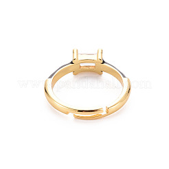 Brass Enamel Cuff Rings&nbsp;RJEW-T016-23B-NF