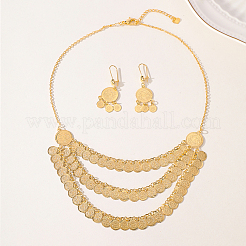 Elegant Vintage Brass Coin Earrings & Necklaces Sets for Women&nbsp;MC8137