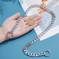 Aluminum & Iron Cuban Link Chains Bag Extender Chains&nbsp;HJEW-PH02129-02