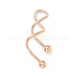 316 Stainless Steel Spiral Barbell&nbsp;AJEW-G042-02RG
