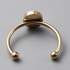 304 Stainless Steel Cuff Ring Components&nbsp;FIND-WH0129-74B-RG