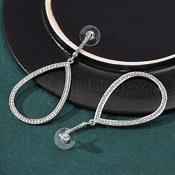 Alloy & Crystal Rhinestone Dangle Stud Earrings&nbsp;LS-EJEW-G467-01P-02