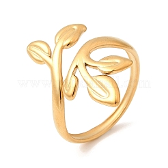 304 Stainless Steel Cuff Open Rings for Women&nbsp;RJEW-L342-10G