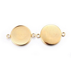 201 Stainless Steel Cabochon Connector Settings&nbsp;STAS-F191-15G-G