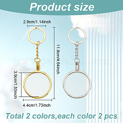 4Pcs 2 Colors Plastic Keychain&nbsp;KEYC-FH0001-51