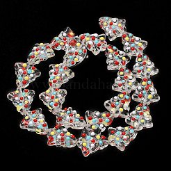 Handmade Bumpy Glass Beads Strands&nbsp;LAMP-F032-08J