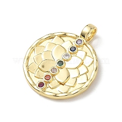 Brass Micro Pave Colorful Cubic Zirconia Pendants&nbsp;KK-A300-14G